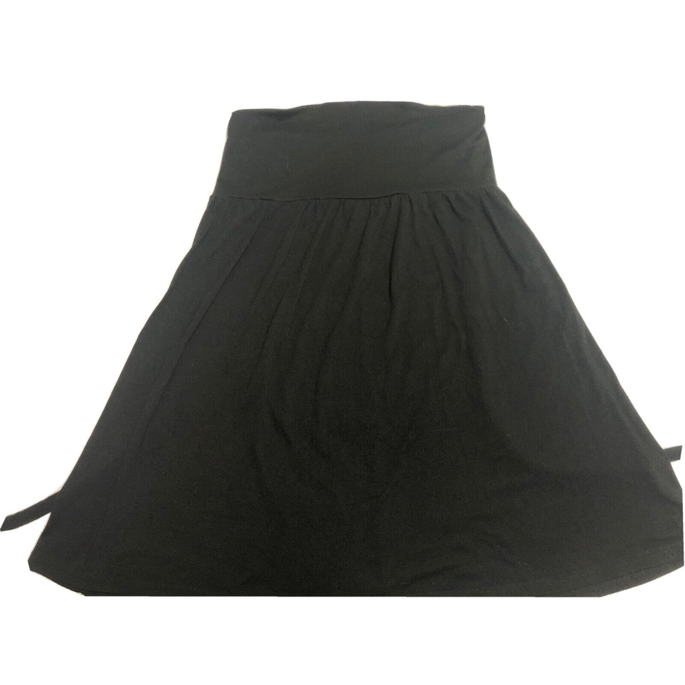 Jusfitsu Women's Beach Casual Strapless  Back Tie Bow Dress XL. Vestido Negro.